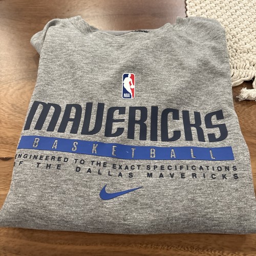 MENS NIKE NBA DALLAS MAVERICKS SWEATER LIGHT GRAY 3XL - Picture 6 of 6