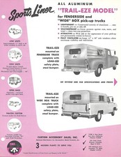 Truck Data Sheet - Sports Liner - Trail-Eze - Pick-up Canopy - Brochure (T4710)