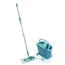 Image of Leifheit Set CLEAN TWIST M Ergo Mobile Floor Mop Cleaning Bucket Spinning Sieve