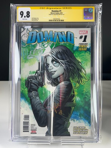 Domino #1 CGC SS 9.8 Signed Zazie Beetz Marvel 2018 White Pages