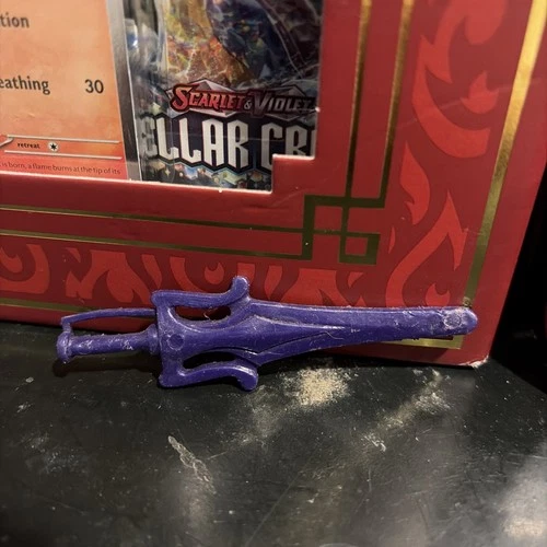 Vintage 1981 MOTU He-Man Skeletor Figure Purple Sword Weapon Accessory Original