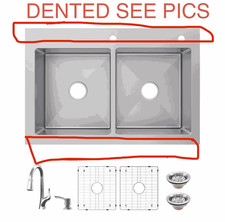 Glacier Bay 33 in. Drop-In 50/50 Double Bowl 18 Gauge Stainless Steel Sink