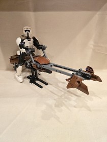 Lego Star Wars Scout Trooper & Speeder Bike 75532 Loose Appears To Be 100% Parts