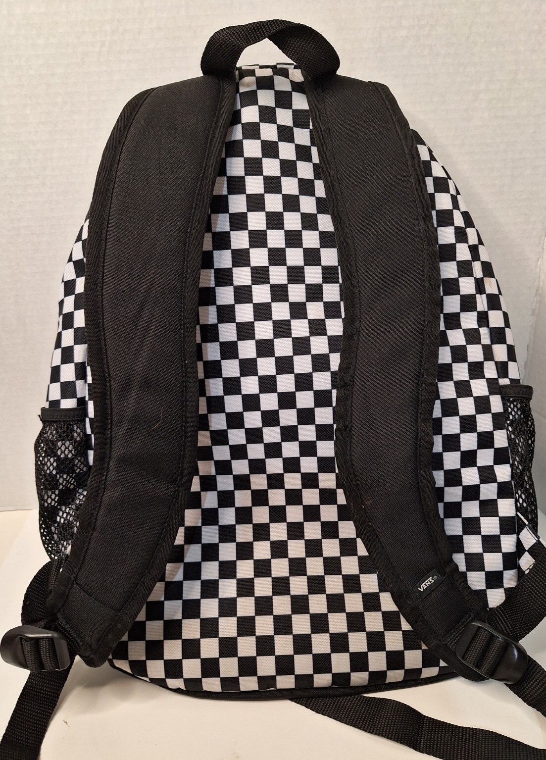VANS Off The Wall Black & White Checkered Backpack With Laptop