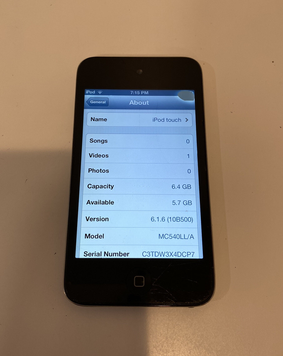 Apple iPod Touch 4th Generation 8GB - Black - READ DESCRIPTION | eBay
