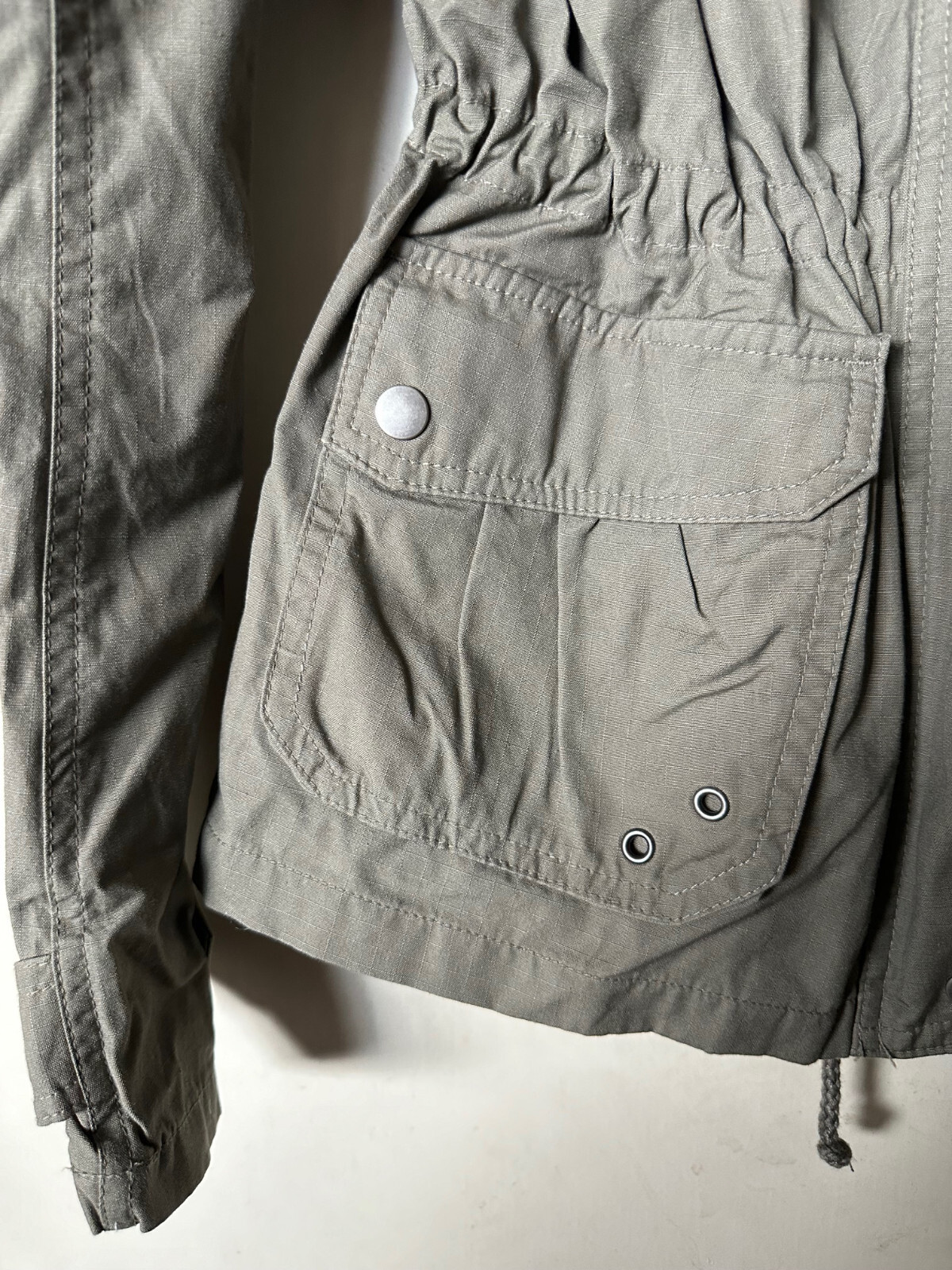 H&M Women’s Full Zip Olive Army Jacket  - Size 10 thumbnail 8