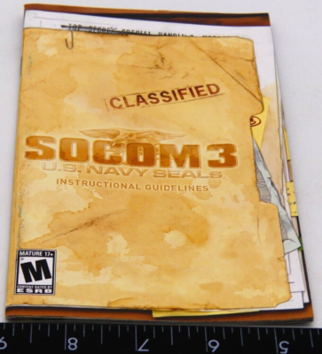 Notice Seule SOCOM US Navy Sur PS2 - Manuel D'instructions, état Correct
