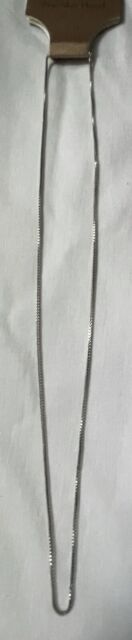 Elements Fine Silver Plated 20”L Box Chain Necklace -New