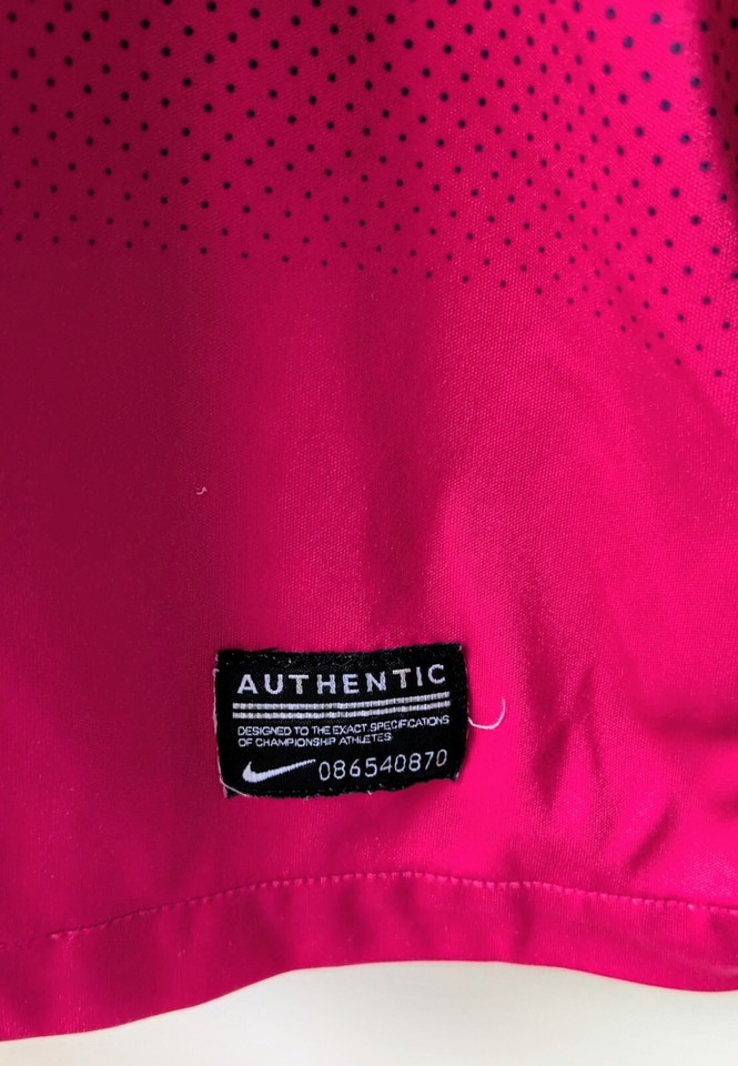 Nike Football Shirt Precision II L/S Navy Blue/Pink Large Dri Fit eBay