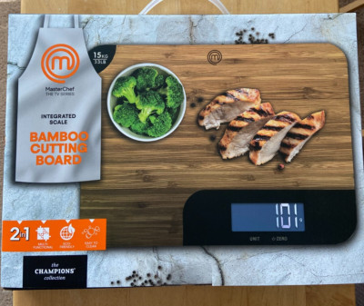 MASTER CHEF 2 IN 1 BAMBOO CUTTING BOARD WITH SCALE NEW