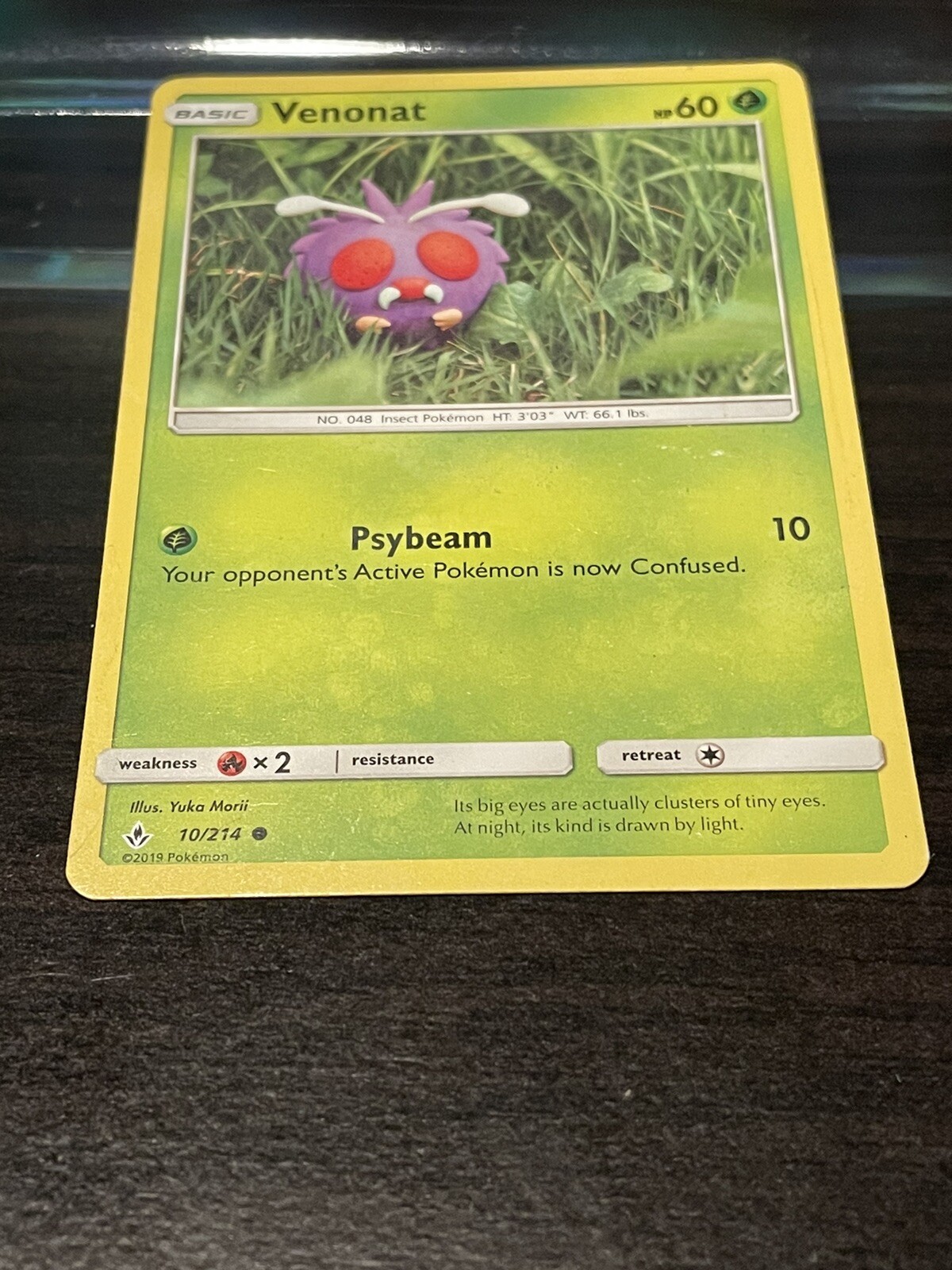 Venonat 9/214 Sun & Moon Unbroken Bonds Common Pokemon Card 2019