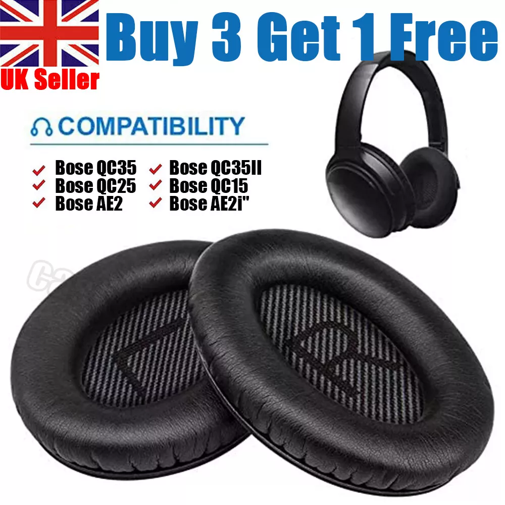 For Bose QC 2 15 25 35 AE 2 Black Headphones Replacement Ear Pads