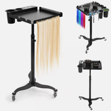 Hairdressing Trolley on Wheels,Rolling Salon Tray Cart Height Adjustable UK