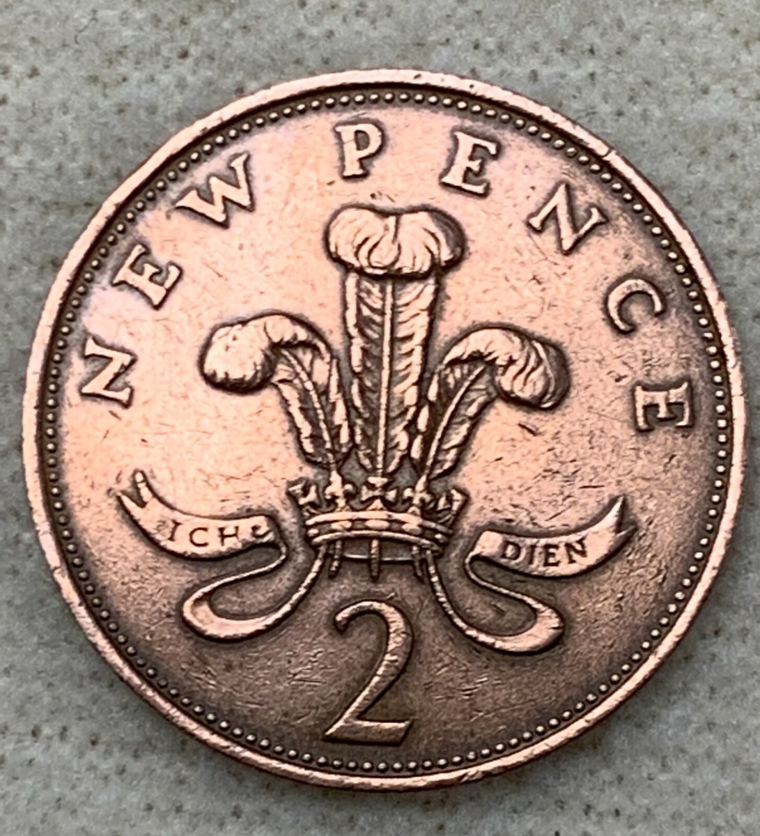 Rare 1971 Elizabeth II 2 New Pence British Coin D.G.Reg.F.D.