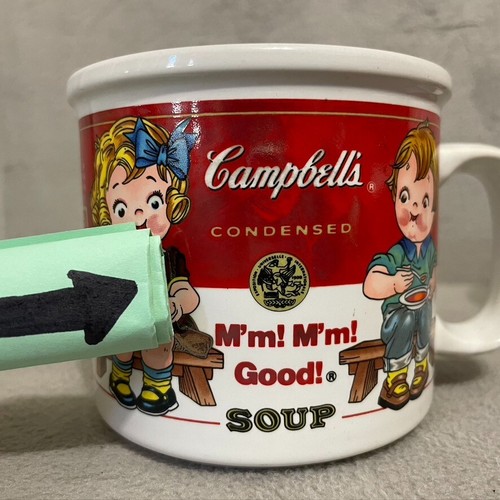Vintage Campbell Kids Ceramic Mug Soup Cup Set of 2 - Picture 12 of 15