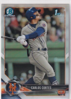 2018 BOWMAN CHROME 1ST RC REFRACTORS CARLOS CORTES NEW YORK METS FIRST S1774