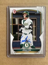 2023 Bowman Draft Jonah Cox 1st Bowman Autographed Signed A's Giants