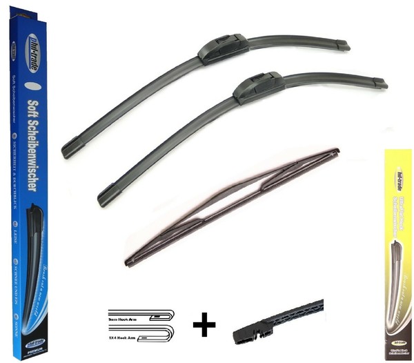 1X Scheibenwischer Satz SET Vorn & Hinten FüR Opel Corsa C Bj.2000-2006-image