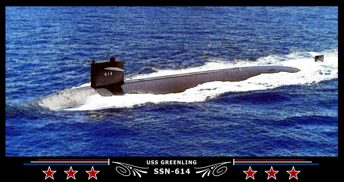 4241）USSフライングフィッシュ　原潜（SSN-673）　壁掛け　プレート SSN-673 USS Flying Fish Insignia Decal