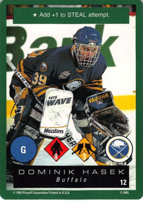 1995-96 Playoff One on One Challenge Dominik Hasek #12 NM/MT BUFFALO SABRES