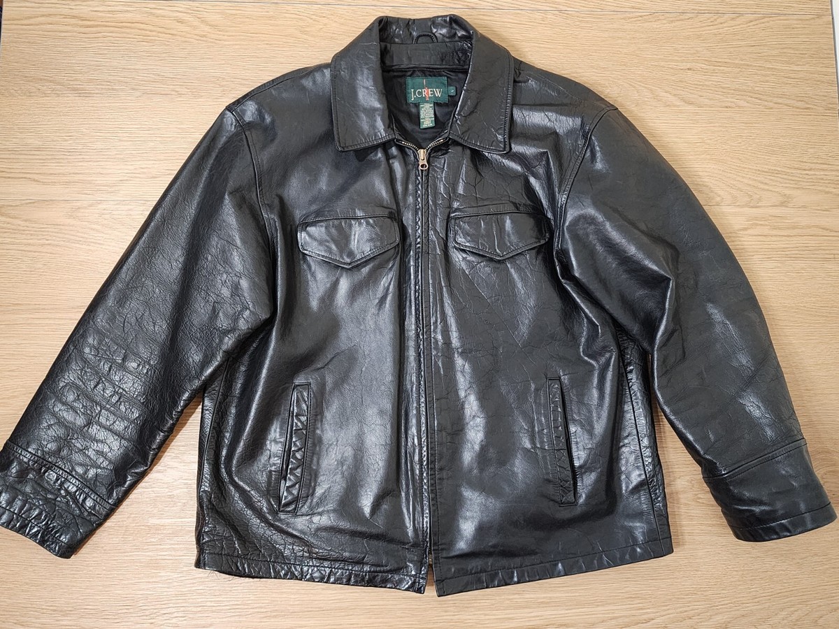 【安値】90'sJ.Crew-Leather jacket (size L) 安値】90'sJ.Crew-Leather jacket (size L) - メルカリ