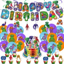Garten of Banban Party Supplies Happy Birthday Banner Cake Toppers Ribbon Decor