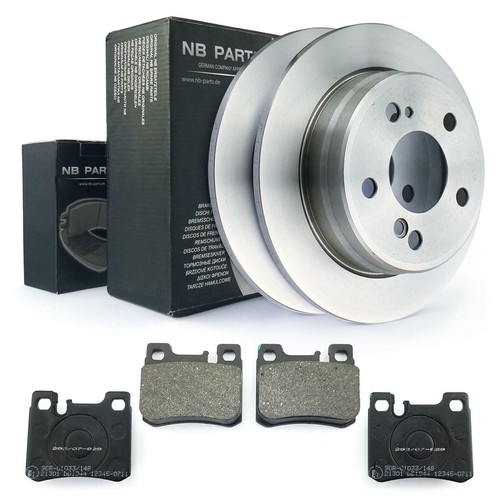 Brake pads brake discs 258 mm rear for MercedesBenz 190 W201 W202 C124