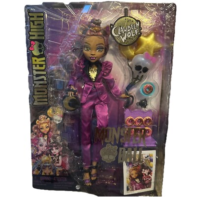 Monster High Clawdeen Wolf Fashion Doll in Monster Ball Party Fashion with Ac...