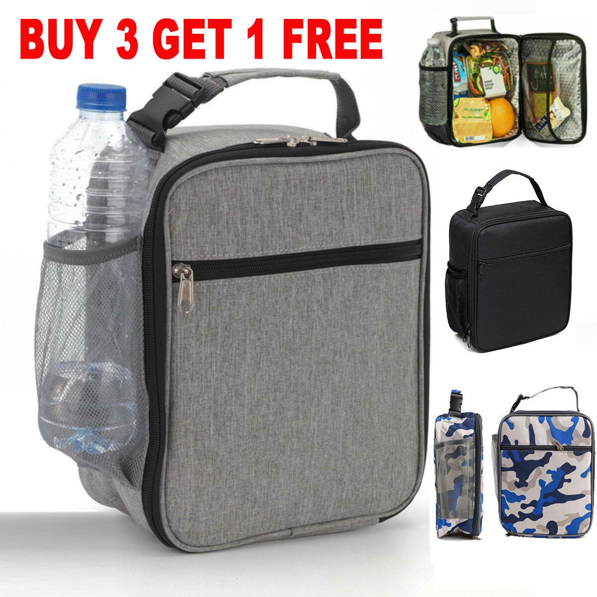 Thermal Insulated Lunch Bag Cool Bag Picnic Adult Kids Food Storage