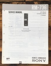 Sony RM-736 Remote Control Service Manual Original 