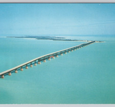 Bahia Honda Bridge Big Pine Key Monroe County FLORIDA 1950s Vintage Postcard UNP