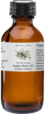 Juniper Berry Essential Oil - 4 oz - 100% Pure and Natural - Free Shipping 