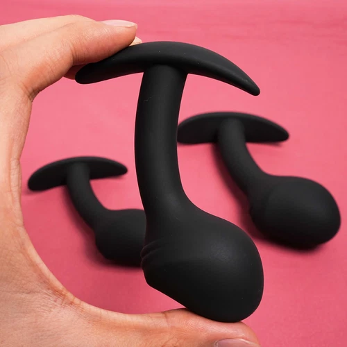 Wearable Anal Plug Silicone Male Prostate Massager Butt Probe Plug S/M/L Dildo - Picture 3 of 25