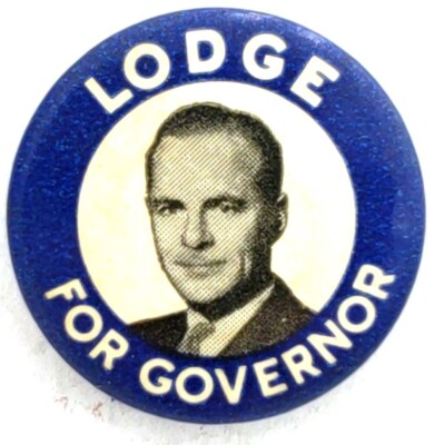1950 John D. Lodge For Governor Campaign Button
