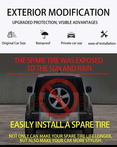 Fits for LR Defender 110 2020-2024 2025 Sedona Red Spare Tyre Wheel Cover - Picture 3 of 9