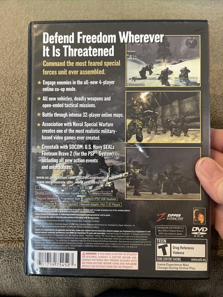 SOCOM US Navy Seals Combined Assault PS2 PlayStation 2