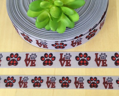 Grosgrain Ribbon Paw Print - España
