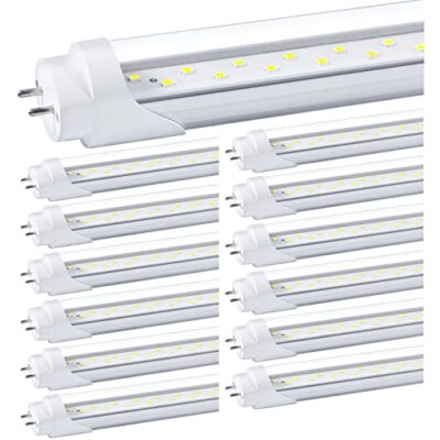 12pack T8 4ft Led Light Bulbs Tube 24w 5000k Daylight 3200lm 4 Foot Fluorescent 