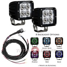 Rigid Radiance Led Pod Cube 3 Lights Pair 8 Option Rgbw Backlight Harness