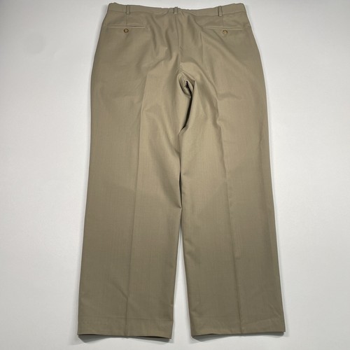 Vintage Berle Pants Men’s 38 Tan Wool Blend Trousers MEASURES 40x31 - Picture 2 of 11
