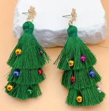CHRISTMAS Tree - Tassel Earrings