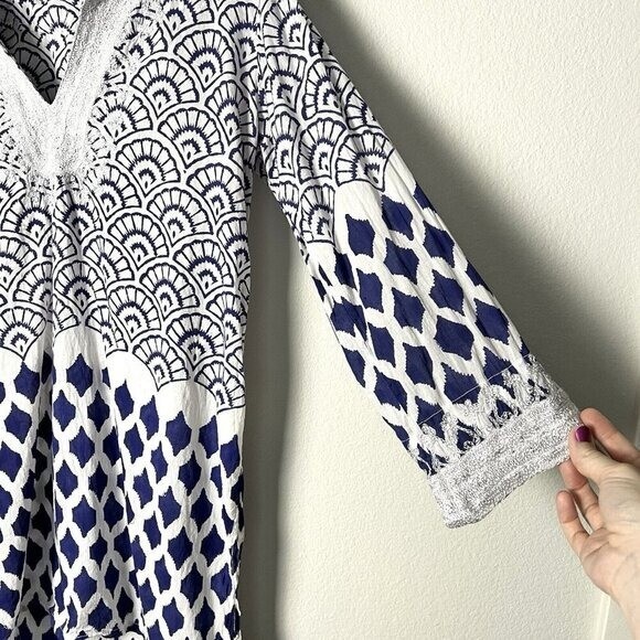 Roller Rabbit Geometric Embroidered Swimsuit Cove… - image 3