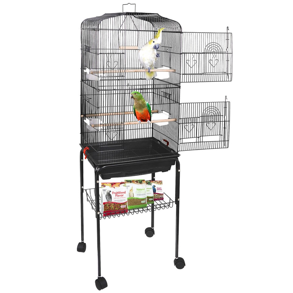 Fresh Look at Black White Bird Cage Parrot Macaw Parakeet Cockatiel Cage Multiple