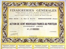 Essig-Manufaktur: Vinaigeries Generales S. A.