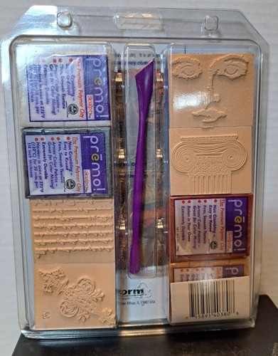 Primo Sculpey Stamplets Kit NIP Classic Designs Rubber Stamps Clay - Picture 2 of 2