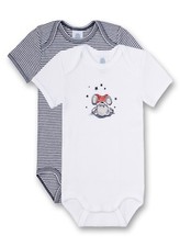 Double Pack Baby Body Striped And Teddy By Sanetta Size 62-86