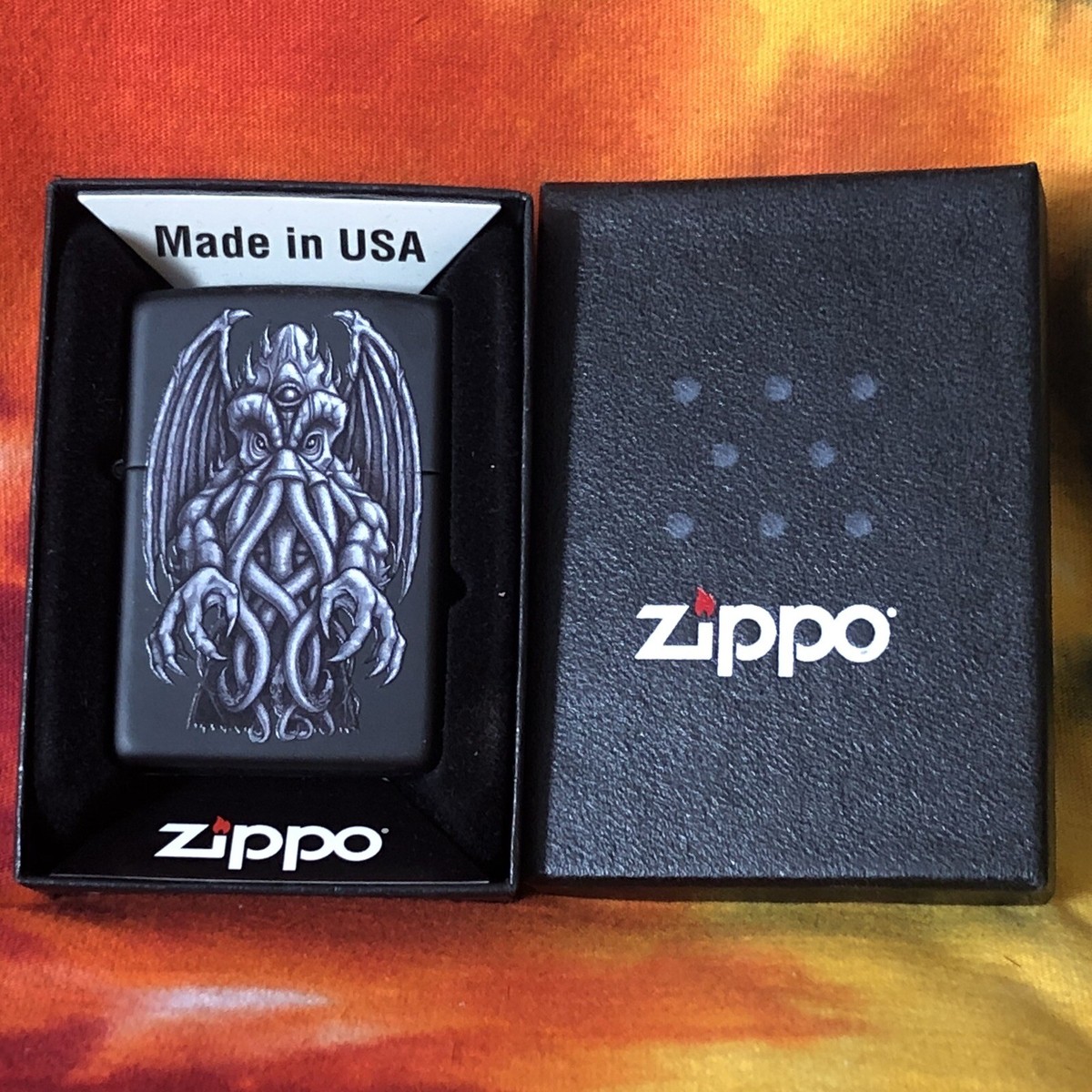 Zippo Windproof Winged Monster Lighter, Black Matte, 49122, New In