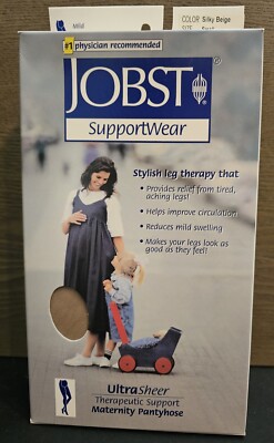 Jobst Womens Compression 8-15 mmHg Maternity Pantyhose UltraSheer Beige Small