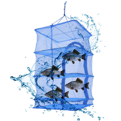 4 Ebenen Trockennetz Kräuter Fisch Trocknungsnetz mit Zipper Drynet Trockner