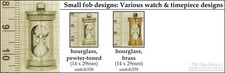 Pocket watch  timepiece fobs, various designs  watch chain options